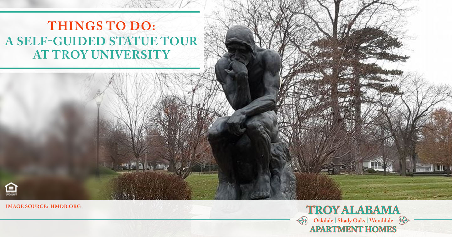 a self-guided statue tour at Troy University